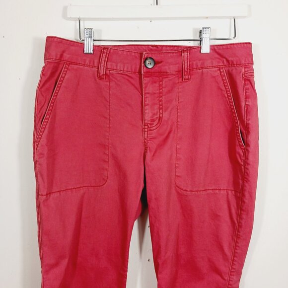 Cabi, Hutton, Nantucket Red Ankle Jogger Pants, Size 8, Classic, 98% Cotton - Picture 3 of 16